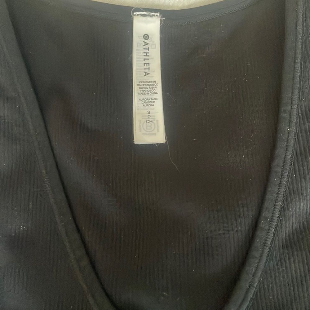 Athleta ribbed black tank. Excellent condition